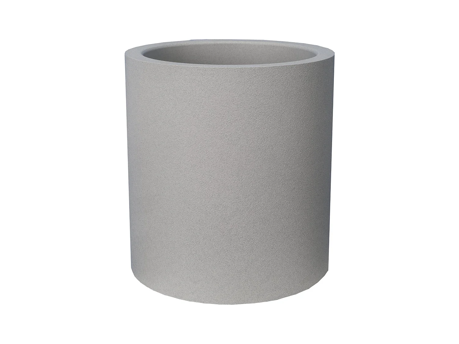 Pot en plastique rond aspect granit 30 cm Gris clair