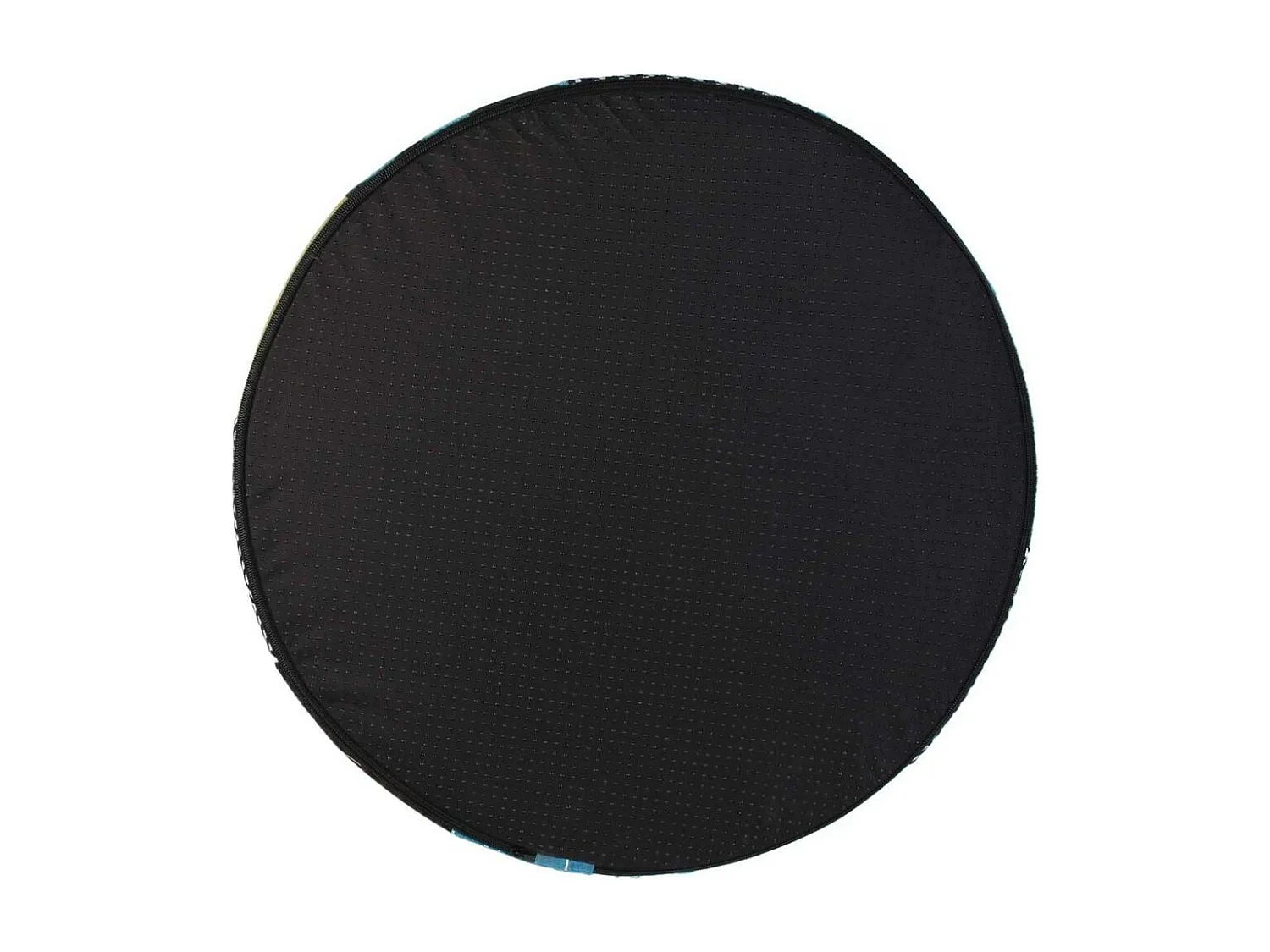 Set pouf rond patchwork 50 cm et coussin patchwork