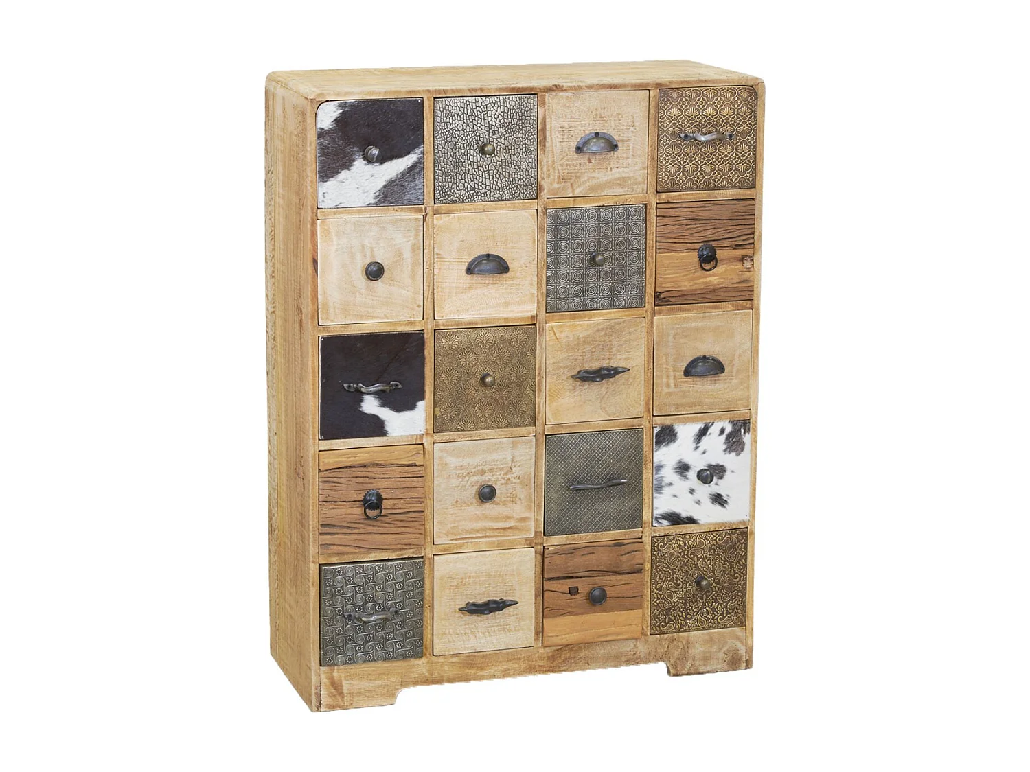 Commode en manguier Vache 20 tiroirs