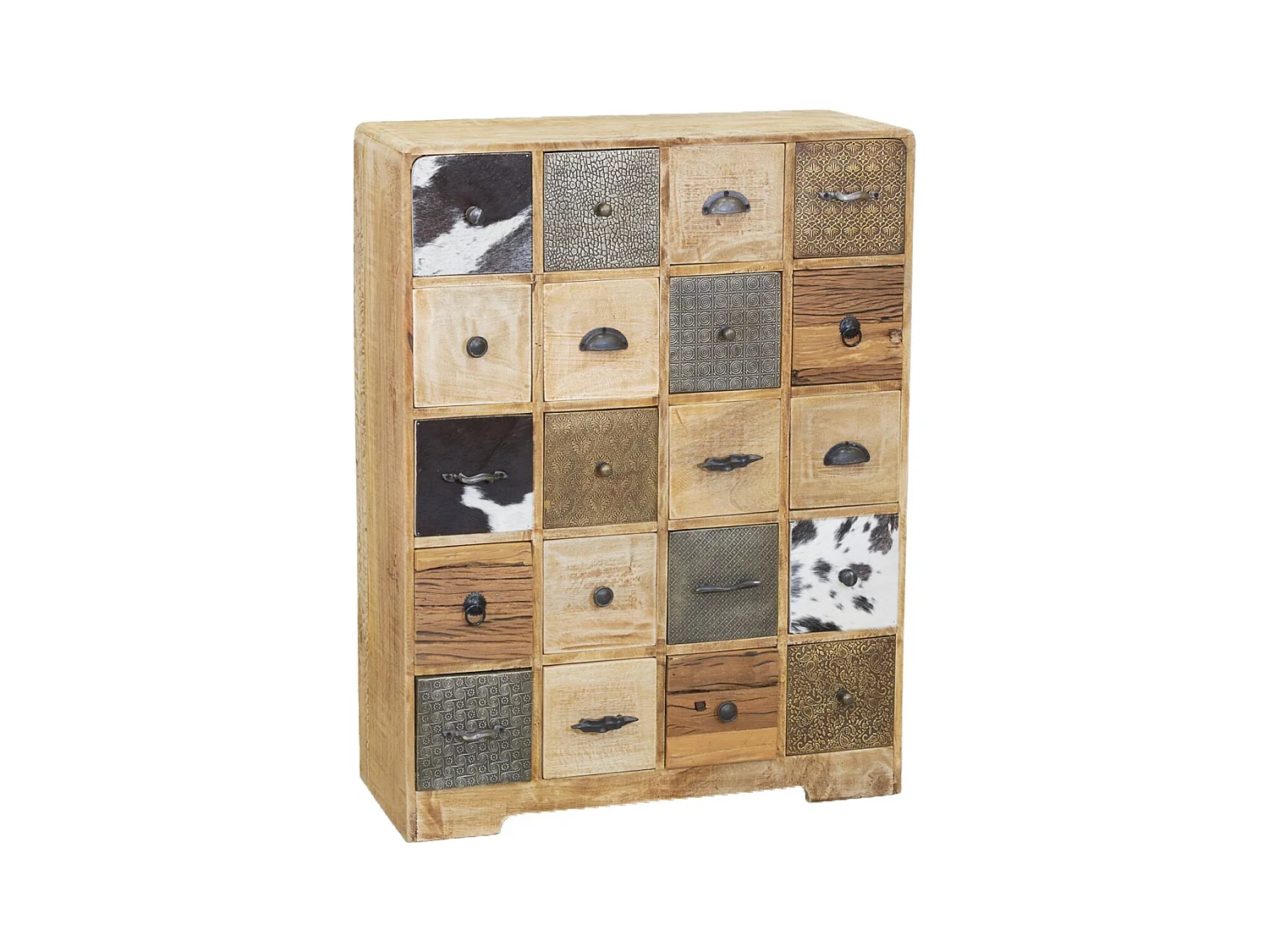 Commode en manguier Vache 20 tiroirs