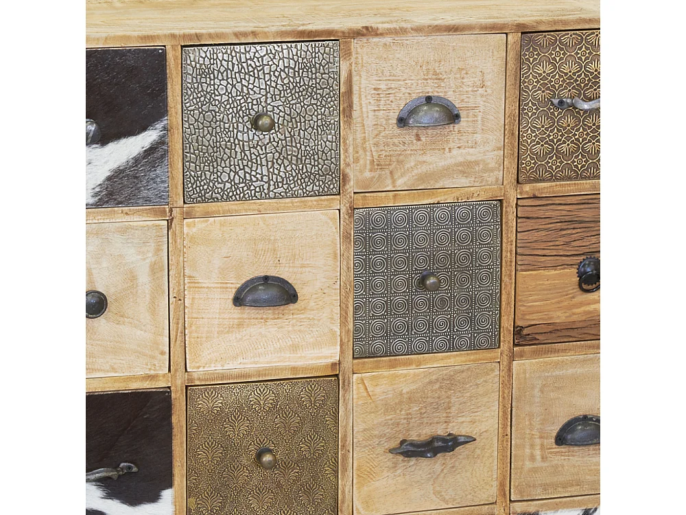 Commode en manguier Vache 20 tiroirs