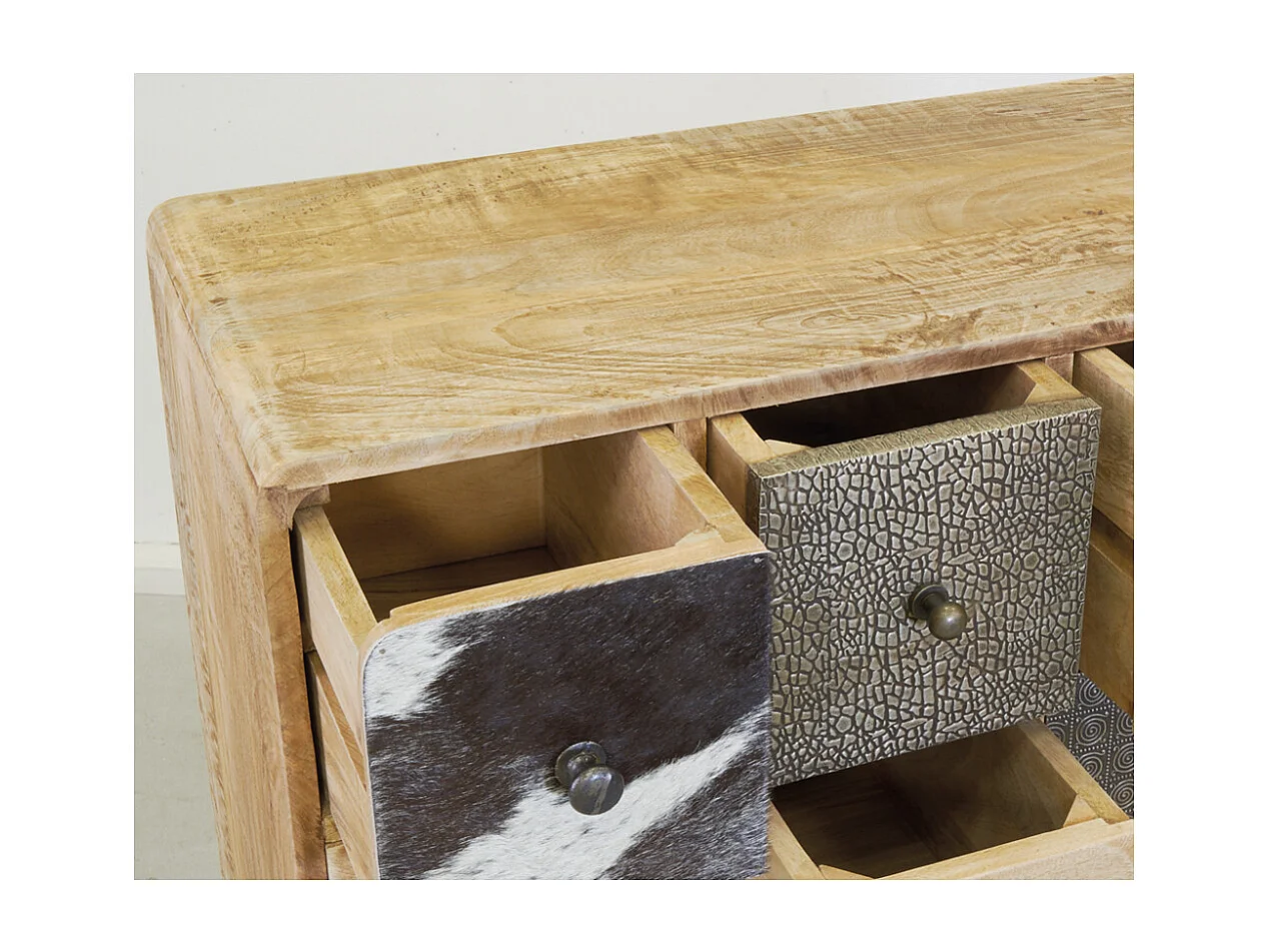 Commode en manguier Vache 20 tiroirs