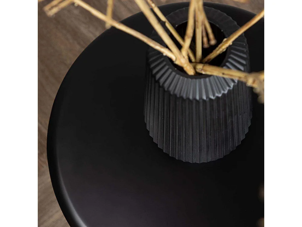 Namsos salontafel , bijzettafel Ø40cm zwart.