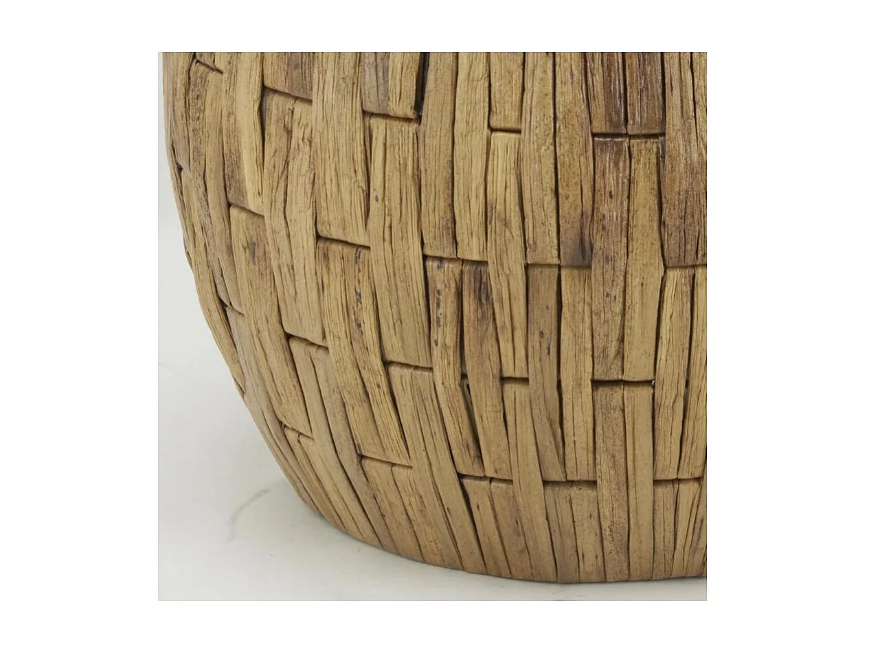 Sellette en jacinthe et teck naturel