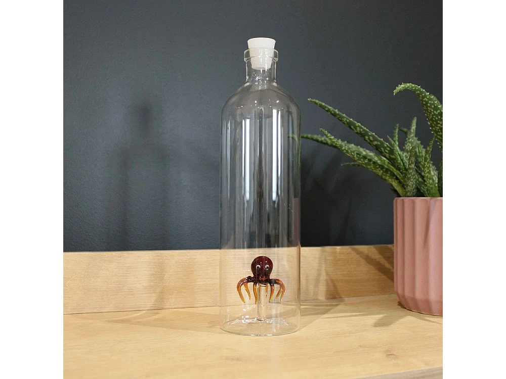 Bouteille décorative en verre Atlantis 1.2 L Pieuvre