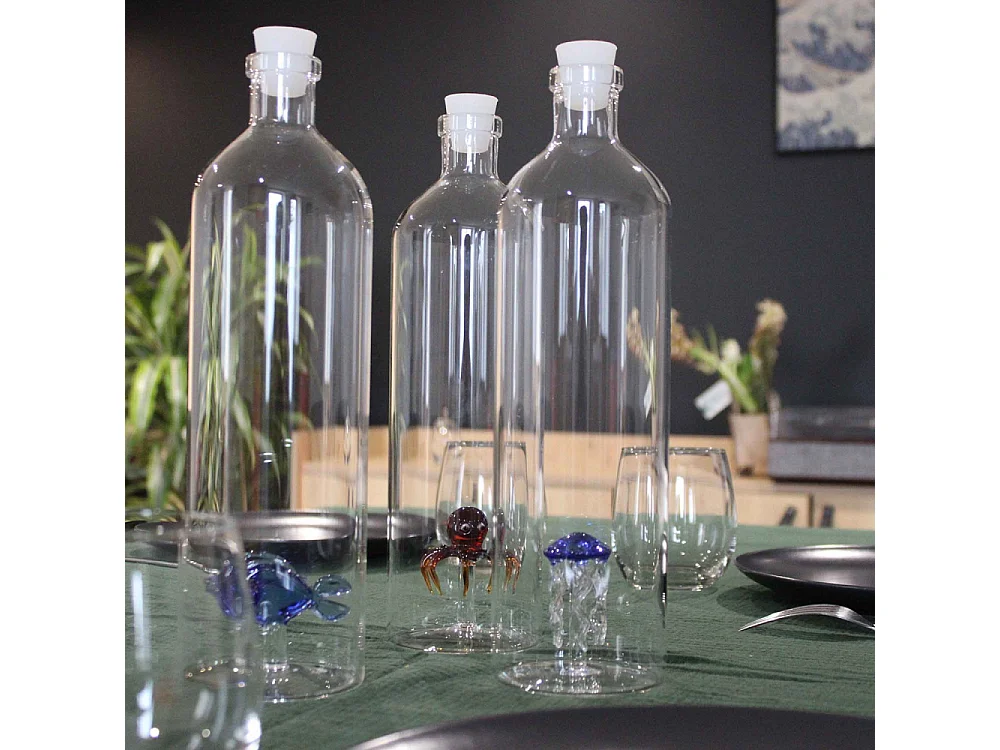 Bouteille décorative en verre Atlantis 1.2 L Pieuvre