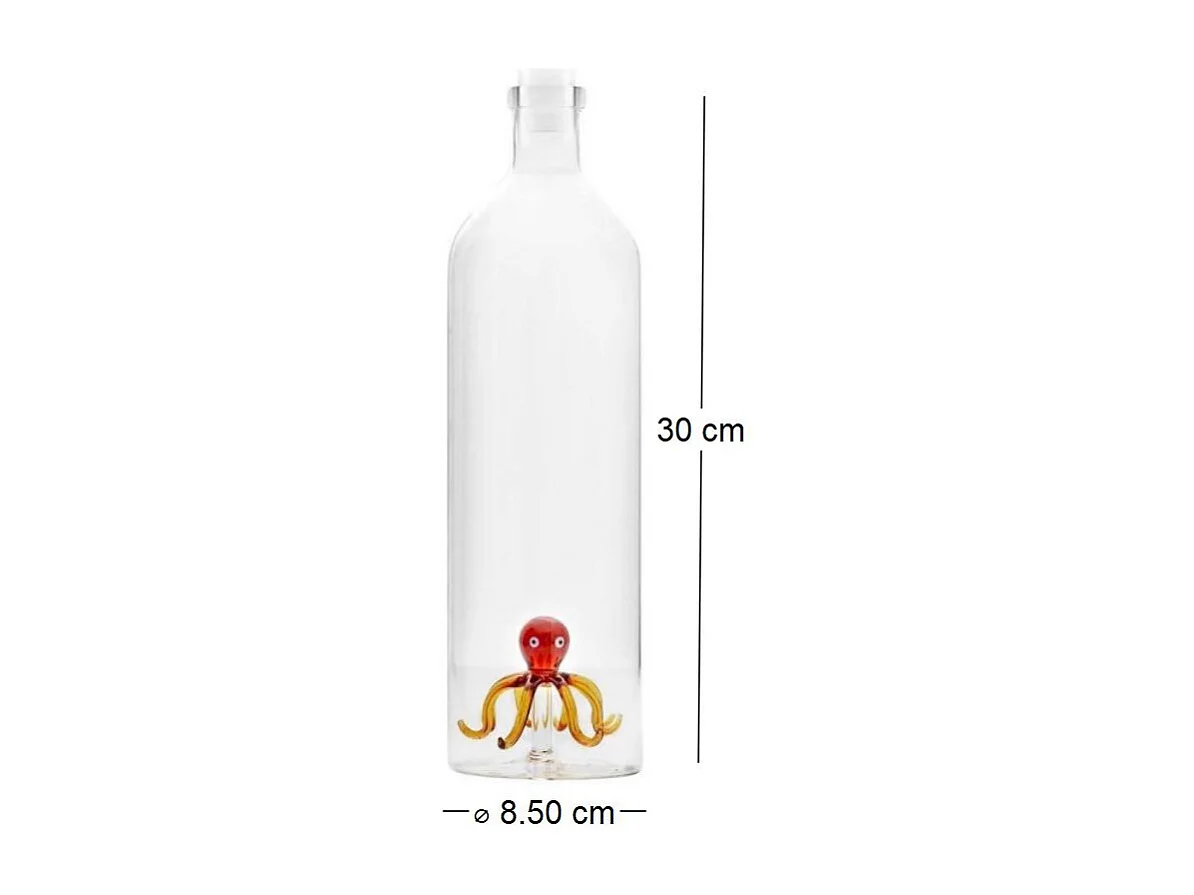 Bouteille décorative en verre Atlantis 1.2 L Pieuvre