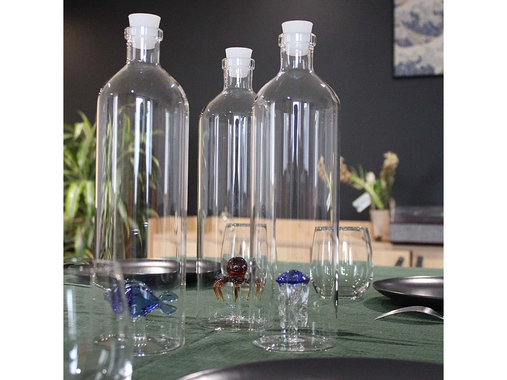 Bouteille décorative en verre Atlantis 1.2 L Méduse