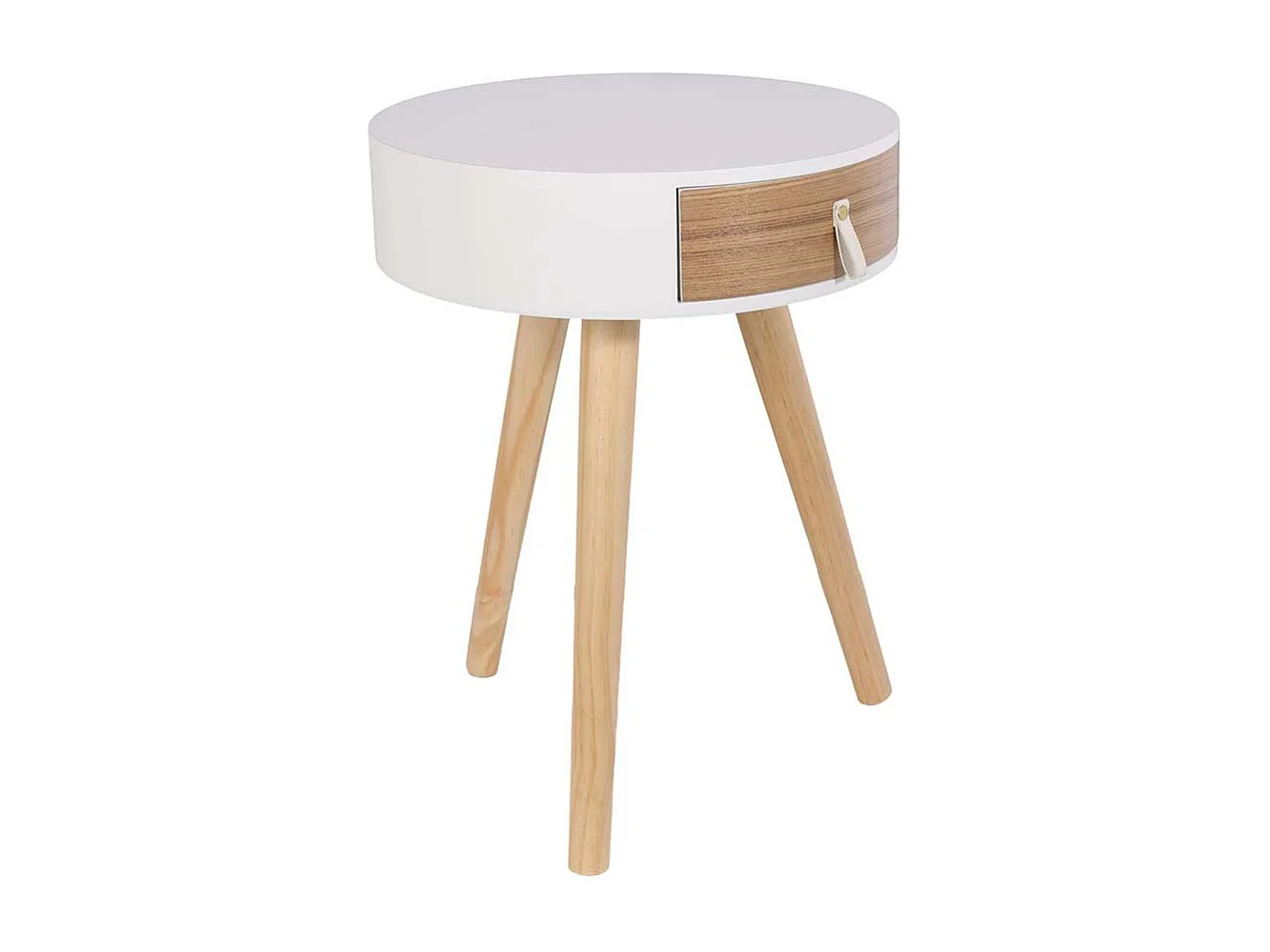 Chevet en bois scandinave Nora (Lot de 2) Blanc