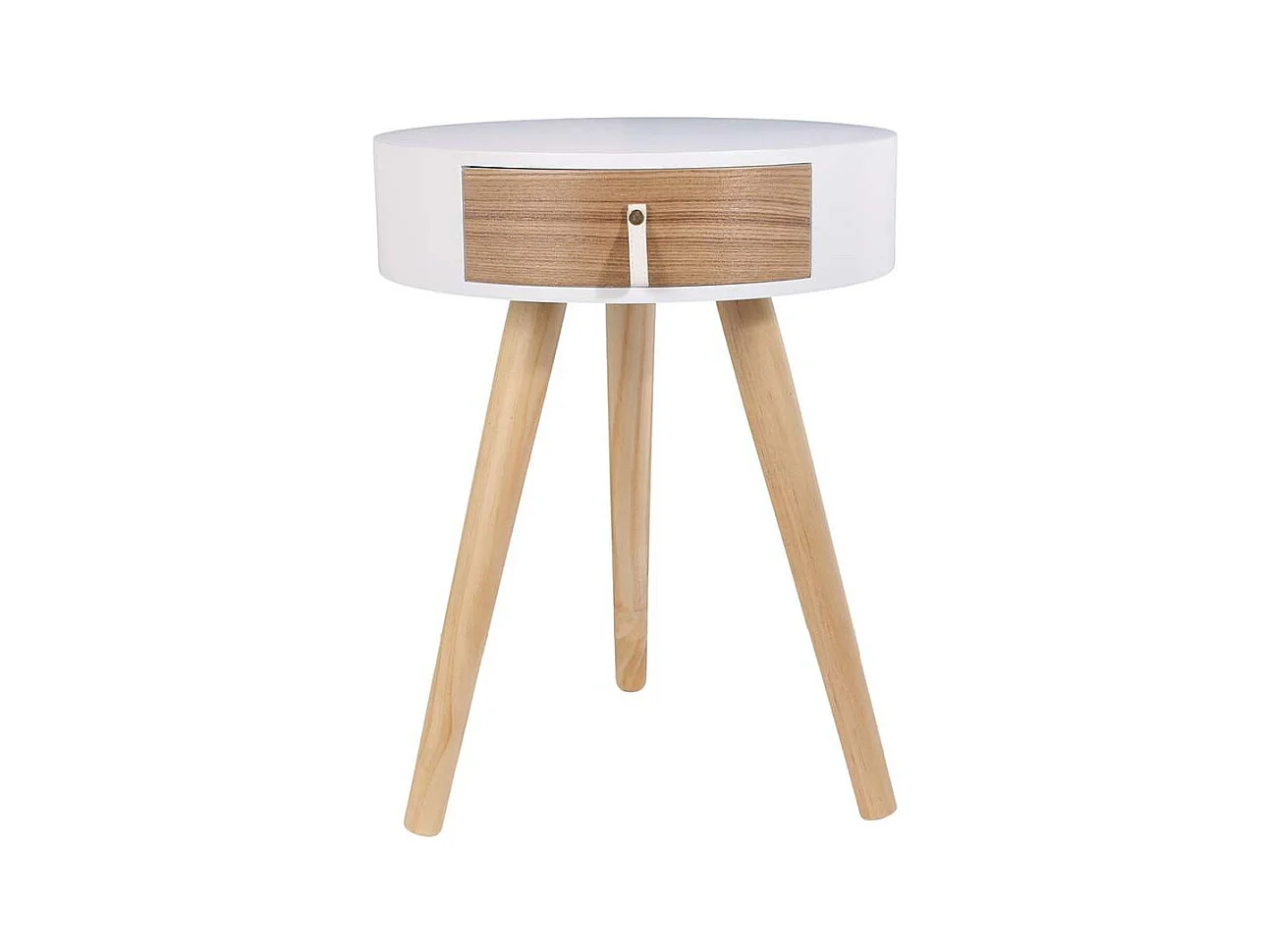 Chevet en bois scandinave Nora (Lot de 2) Blanc