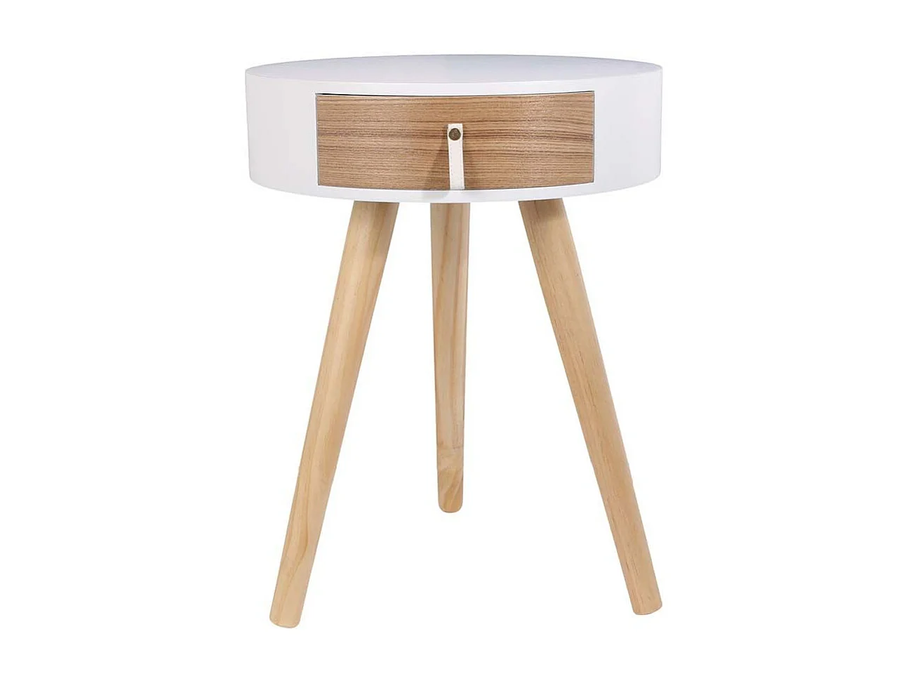 Chevet en bois scandinave Nora (Lot de 2) Blanc