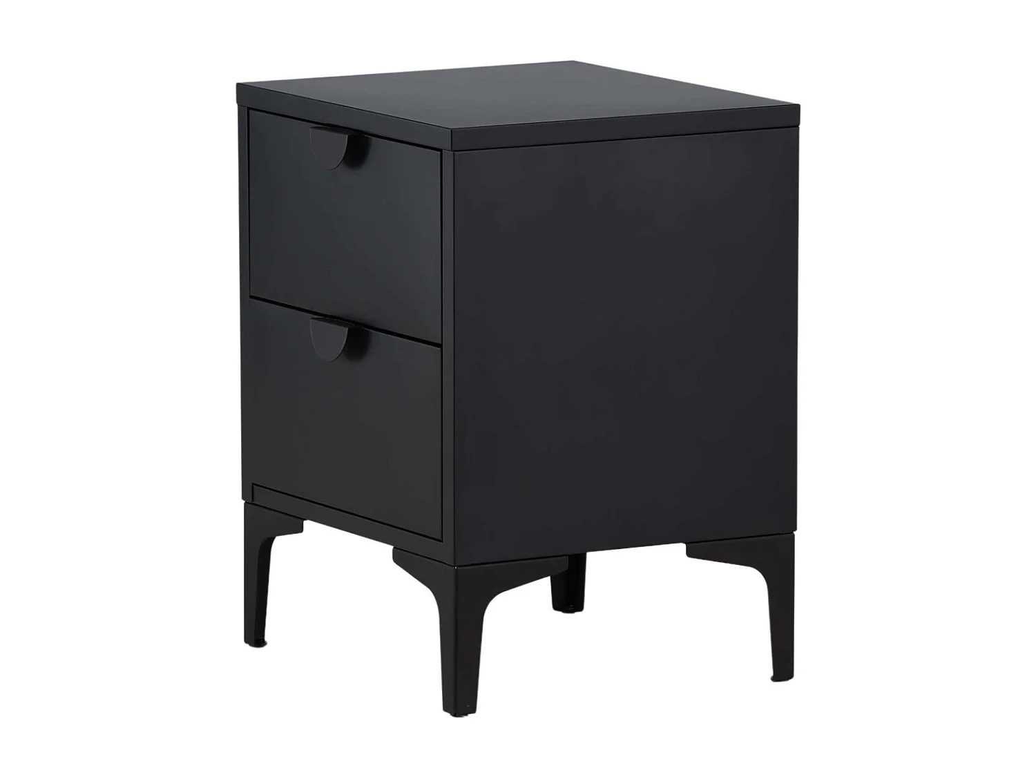 Piring nachtkastje 2 laden zwart.