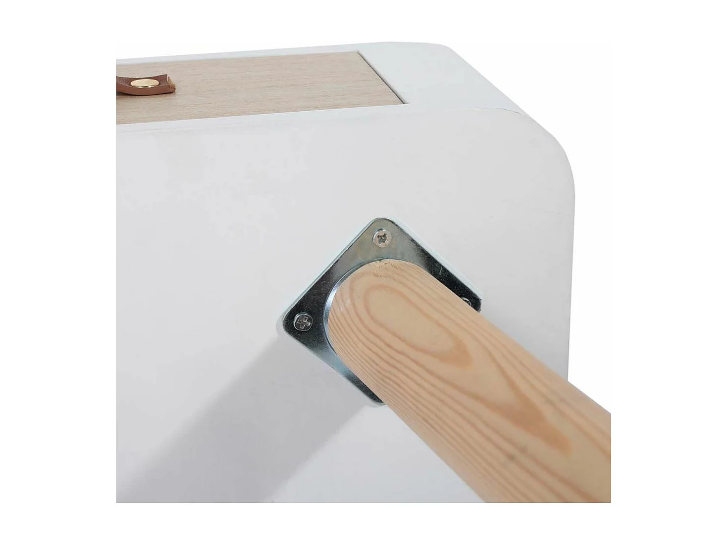 Chevet scandinave avec tiroir et poignée en polyuréthane (Lot de 2)