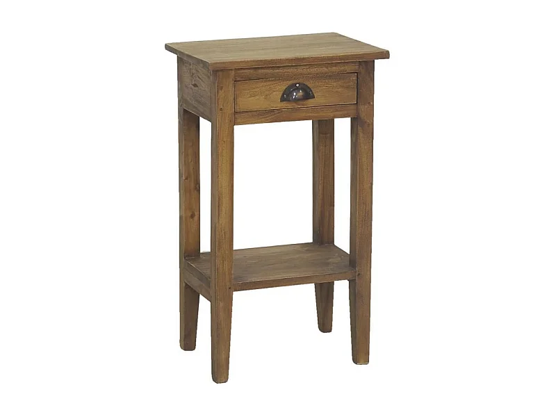 Table de nuit en acajou naturel