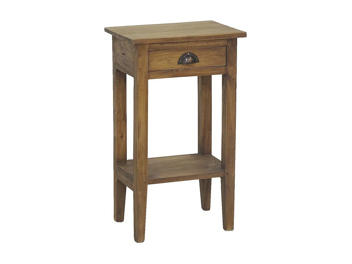 Table de nuit en acajou naturel