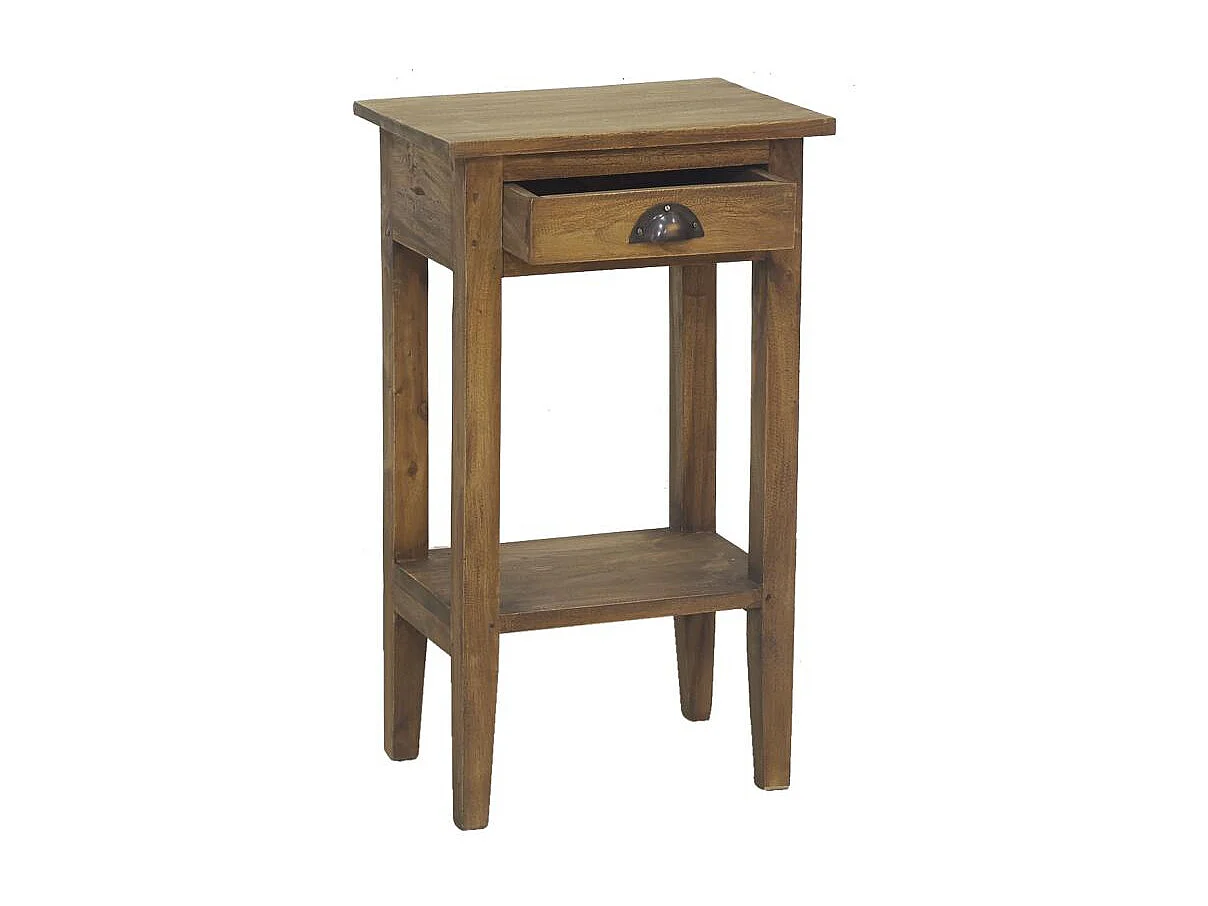 Table de nuit en acajou naturel