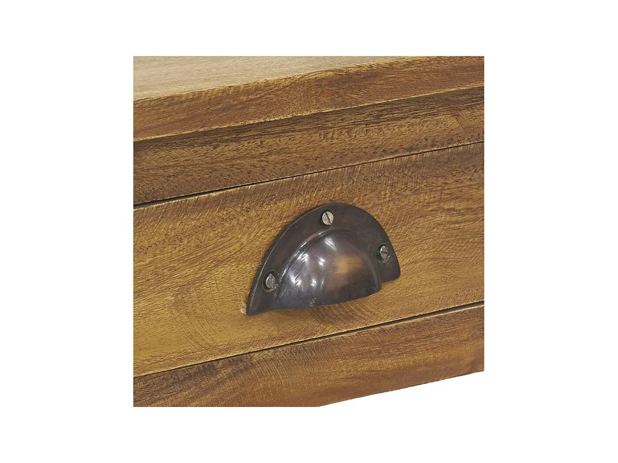 Table de nuit en acajou naturel