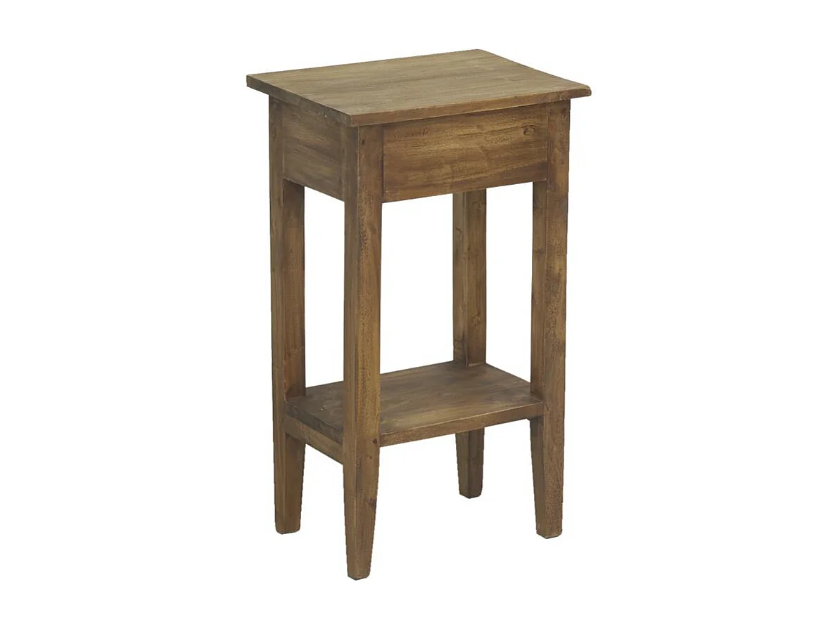 Table de nuit en acajou naturel