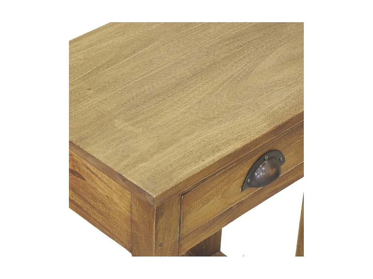 Table de nuit en acajou naturel