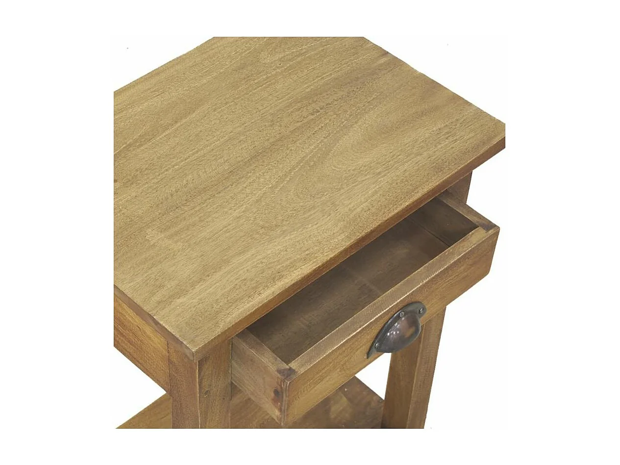 Table de nuit en acajou naturel