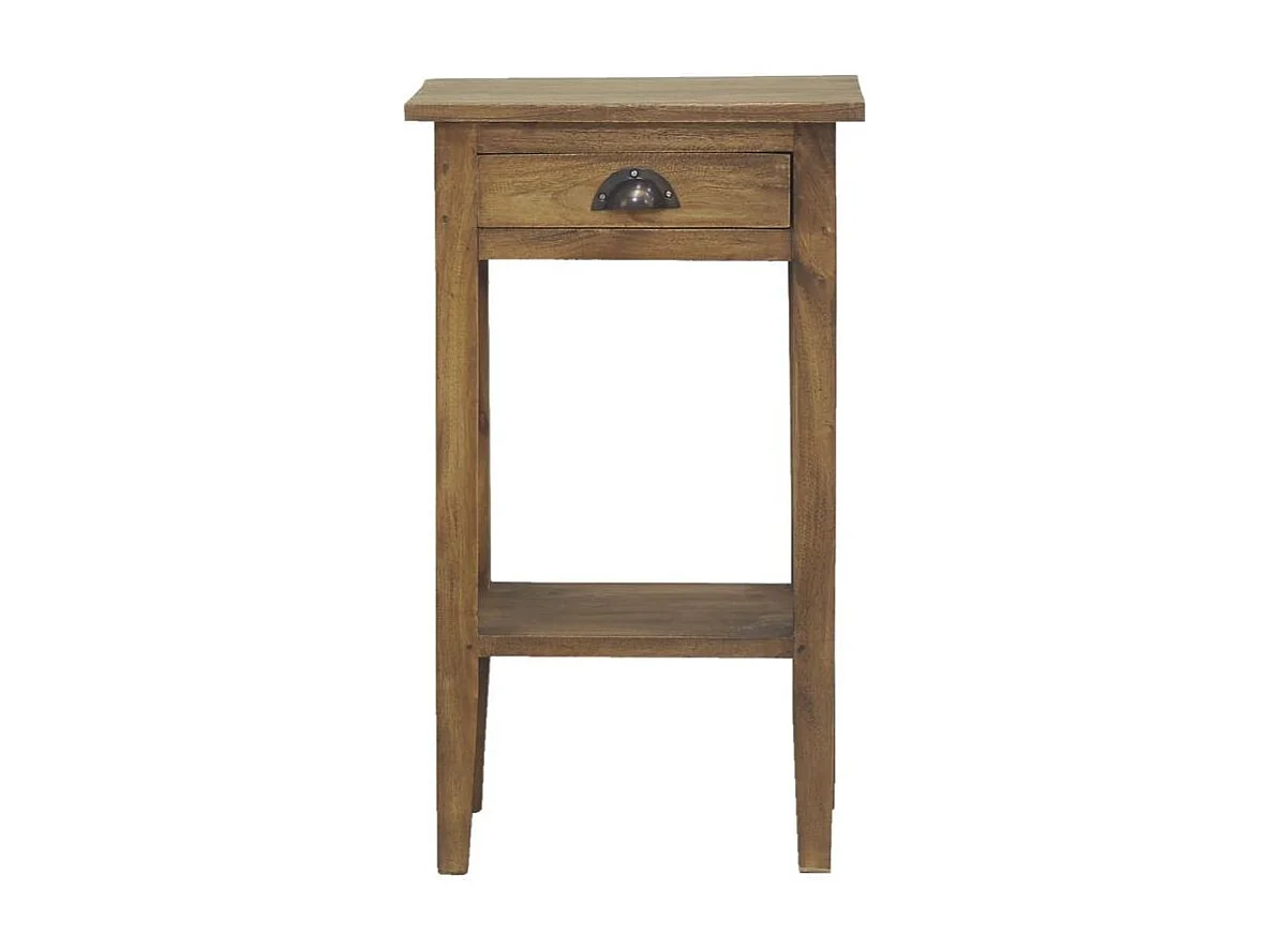 Table de nuit en acajou naturel