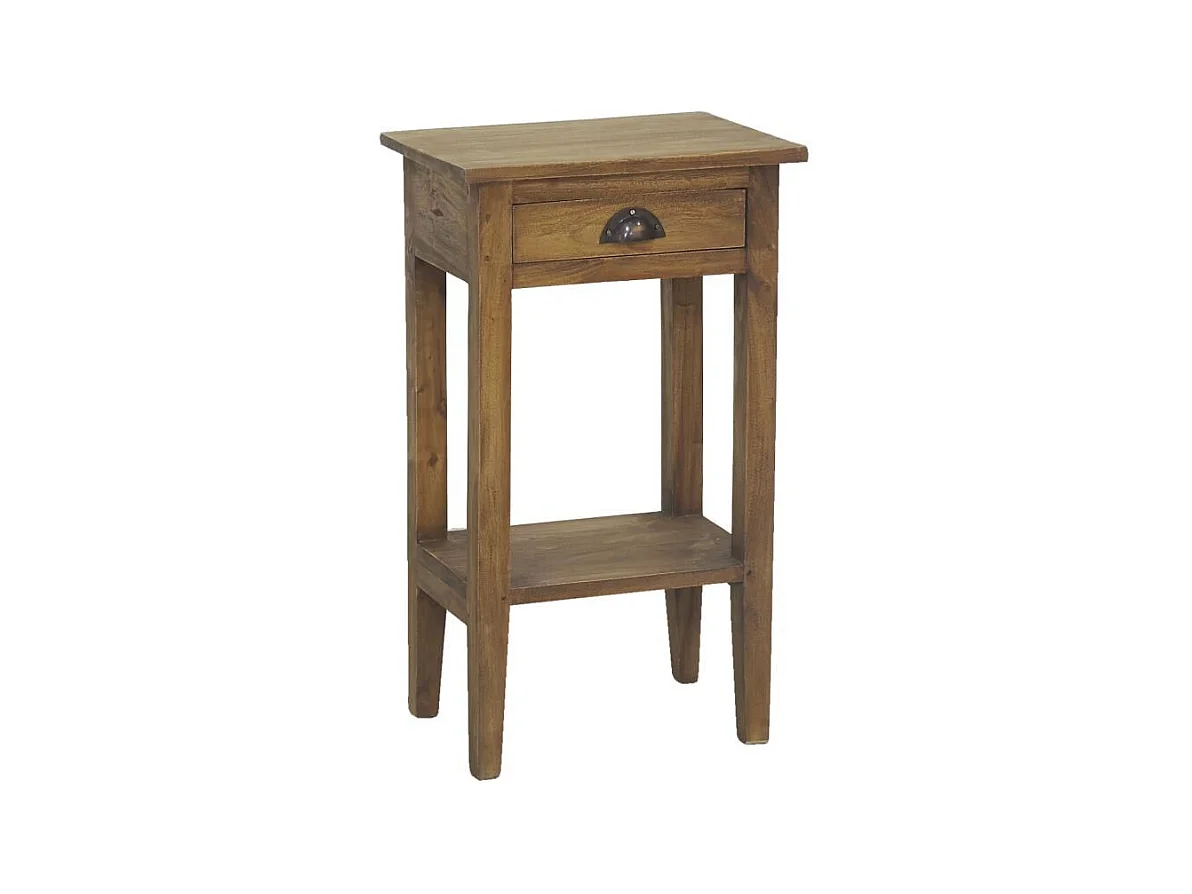 Table de nuit en acajou naturel