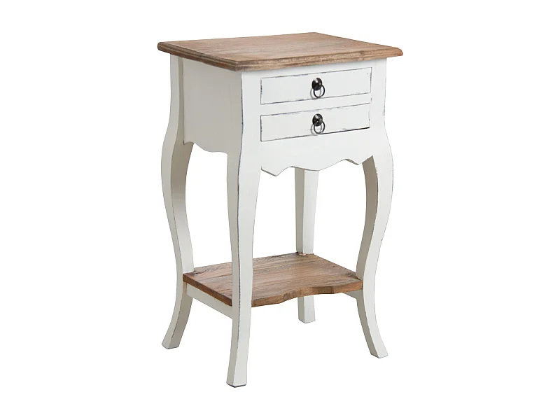 Table de chevet en acajou blanc (Lot de 2)