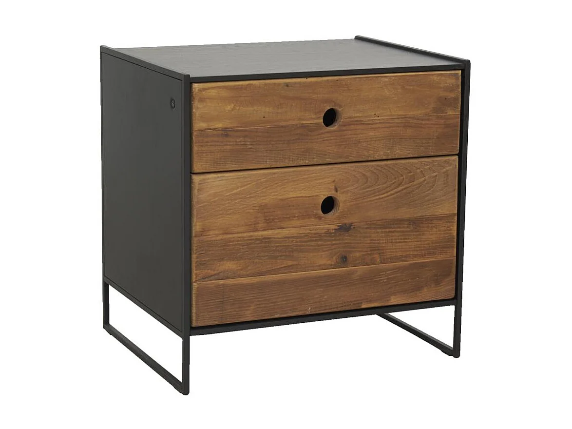 Table de nuit en pin recyclé REWOOD