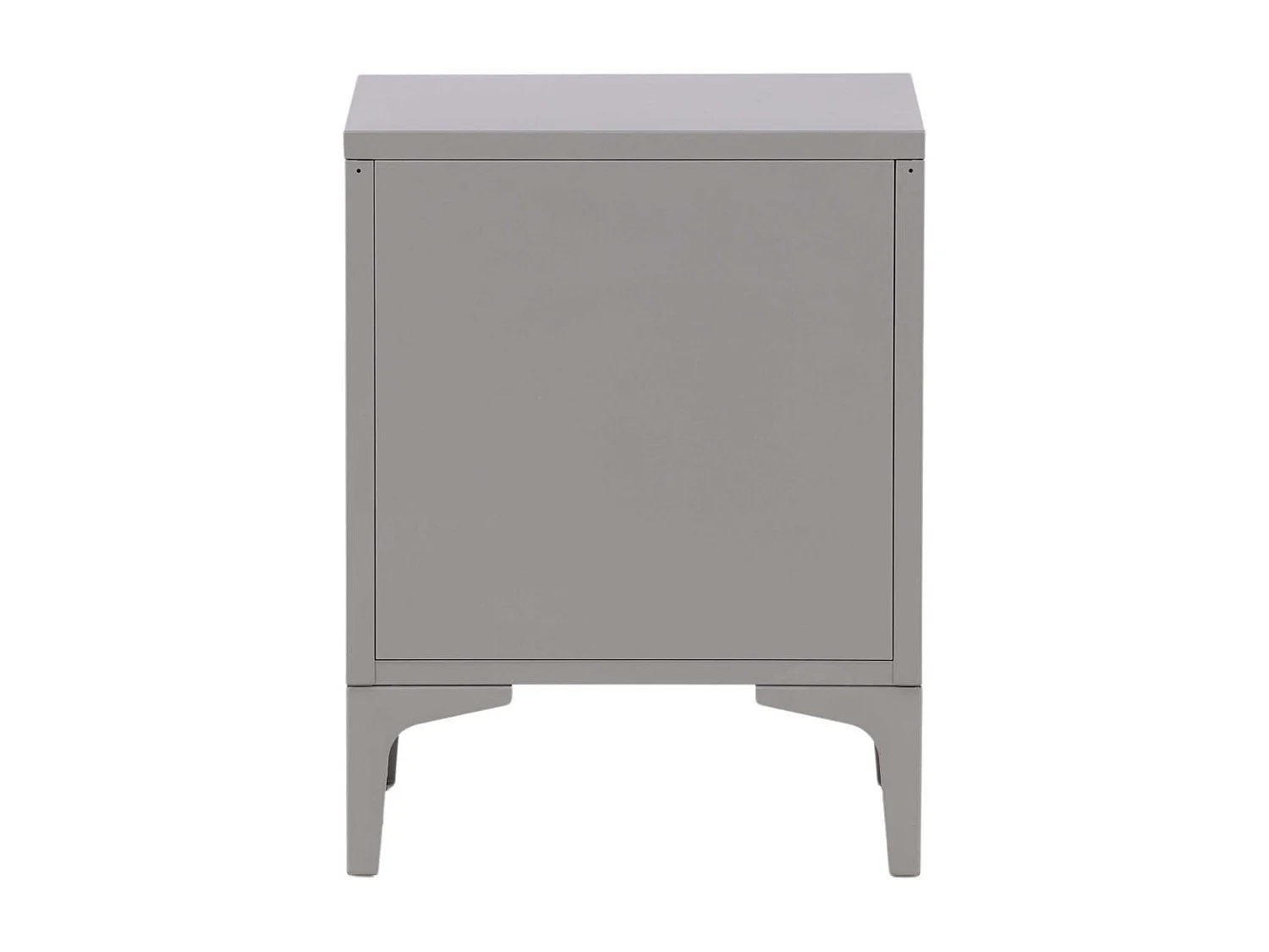 Table de Chevet 2 Tiroirs "Piring" 59cm Gris Clair