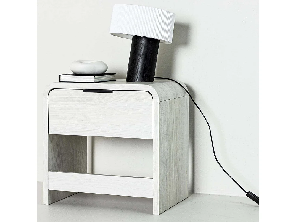 Table de Chevet Design "Lyngdal" 40cm Blanc