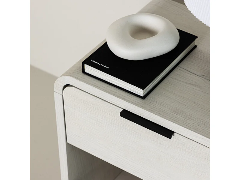 Table de Chevet Design "Lyngdal" 40cm Blanc