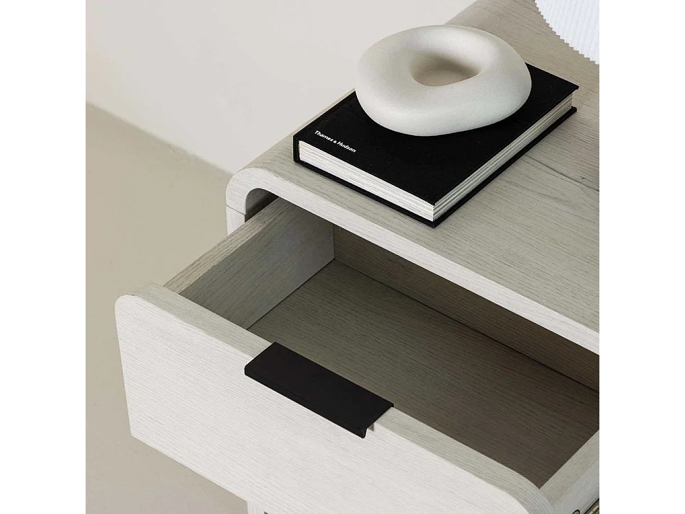 Table de Chevet Design "Lyngdal" 40cm Blanc