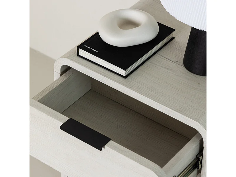 Table de Chevet Design "Lyngdal" 40cm Blanc