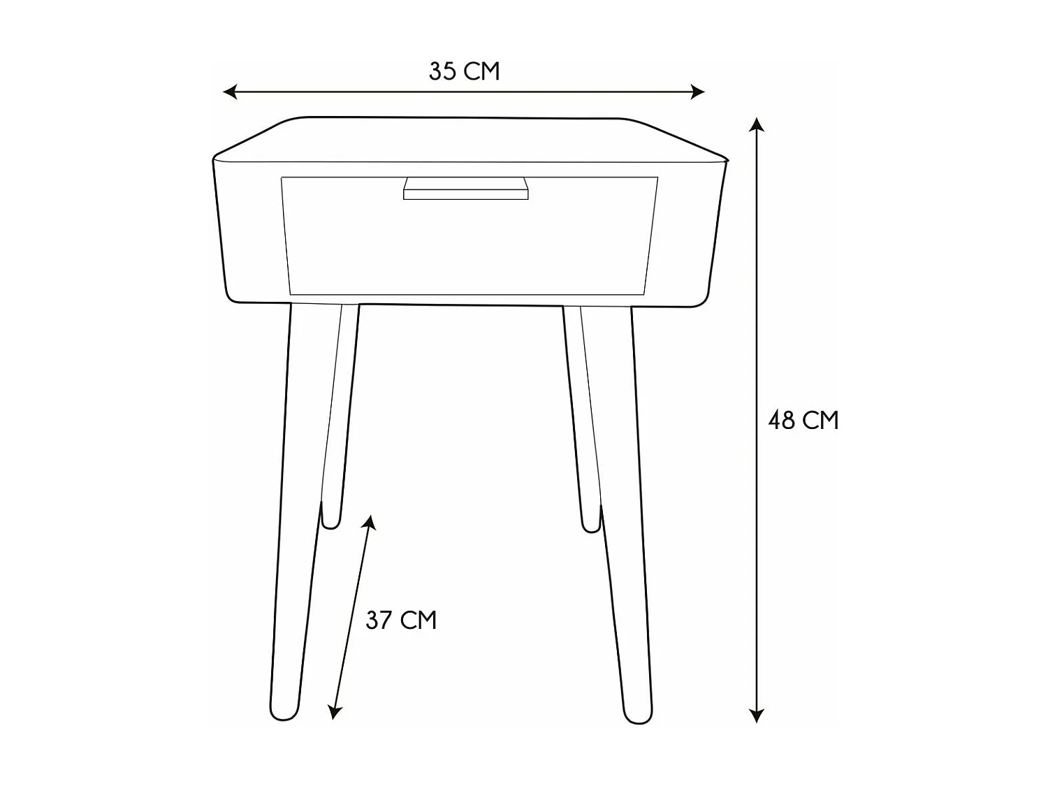 Chevet en bois 1 tiroir Zoran (Lot de 2) Taupe