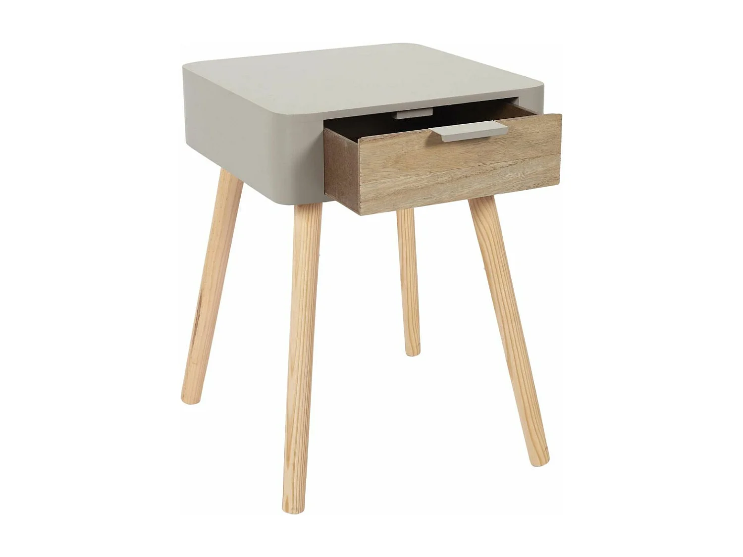 Chevet en bois 1 tiroir Zoran (Lot de 2) Taupe