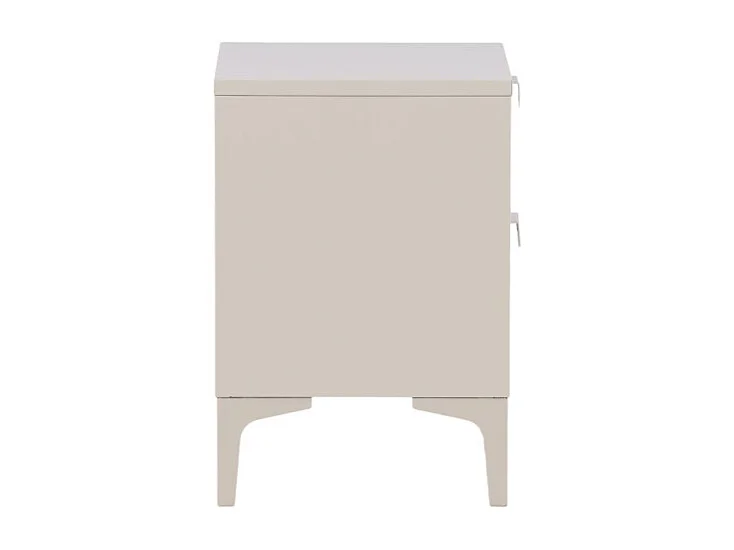 Table de Chevet 2 Tiroirs "Piring" 59cm Beige