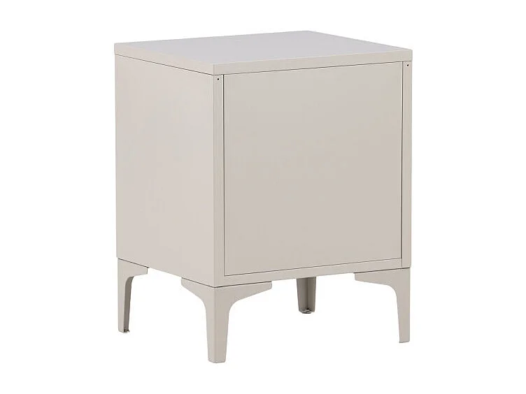 Table de Chevet 2 Tiroirs "Piring" 59cm Beige