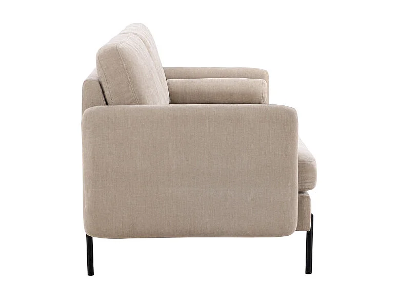 Pouf cube en tissu polaire beige NAPY