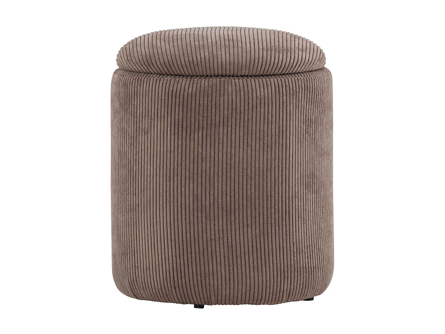 Pouf Coffre en Velours Côtelé "Limpen" 40cm Marron