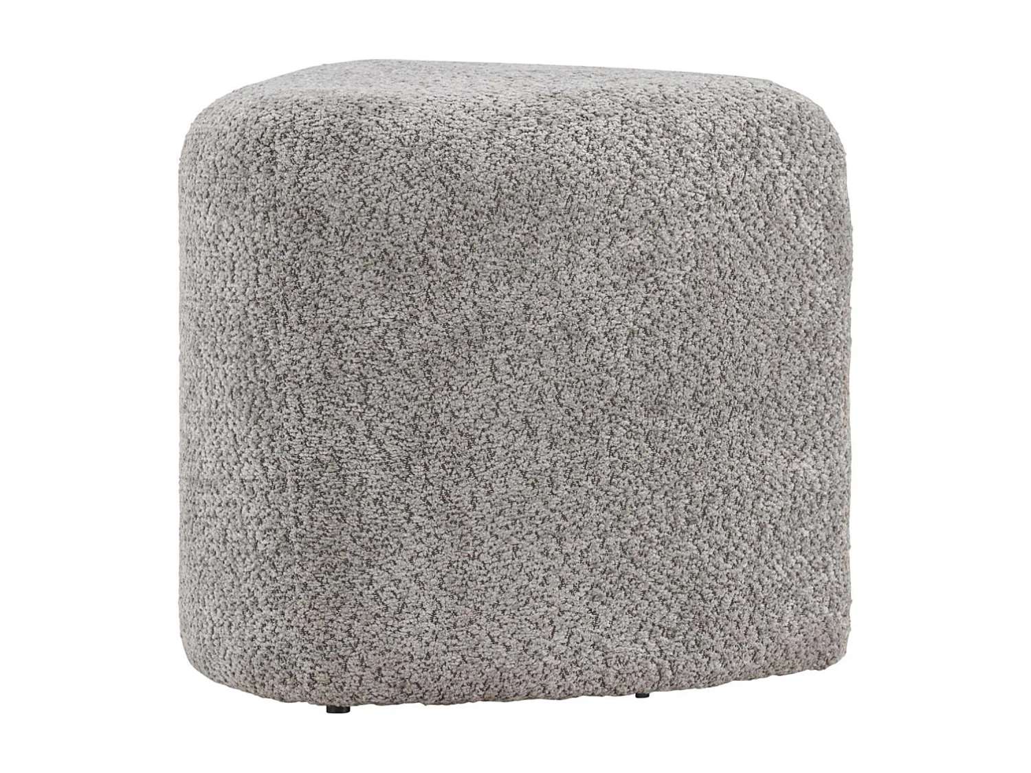 Pouf Tissu Bouclé "Peg" 46cm Gris