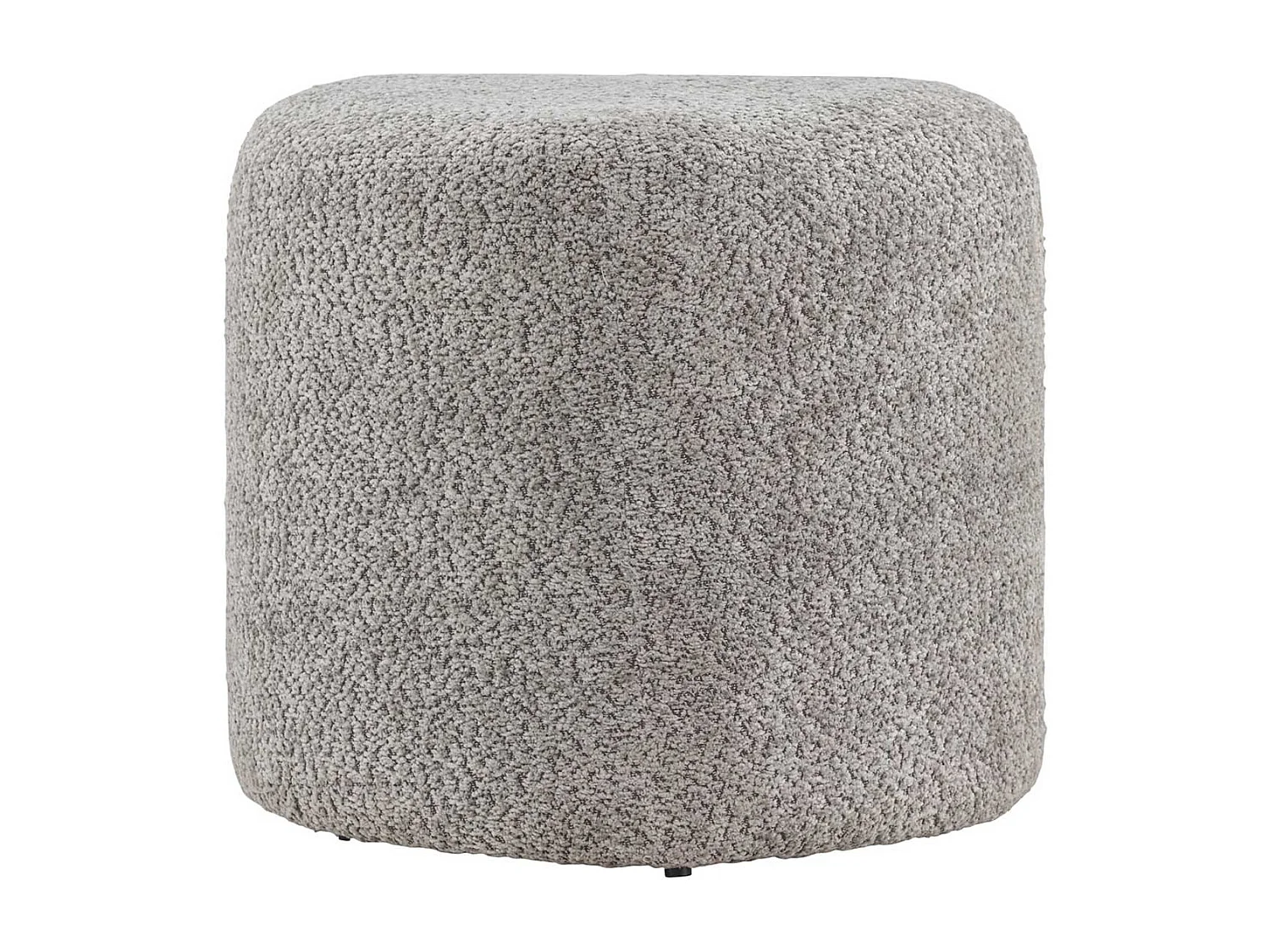 Pouf Tissu Bouclé "Peg" 46cm Gris