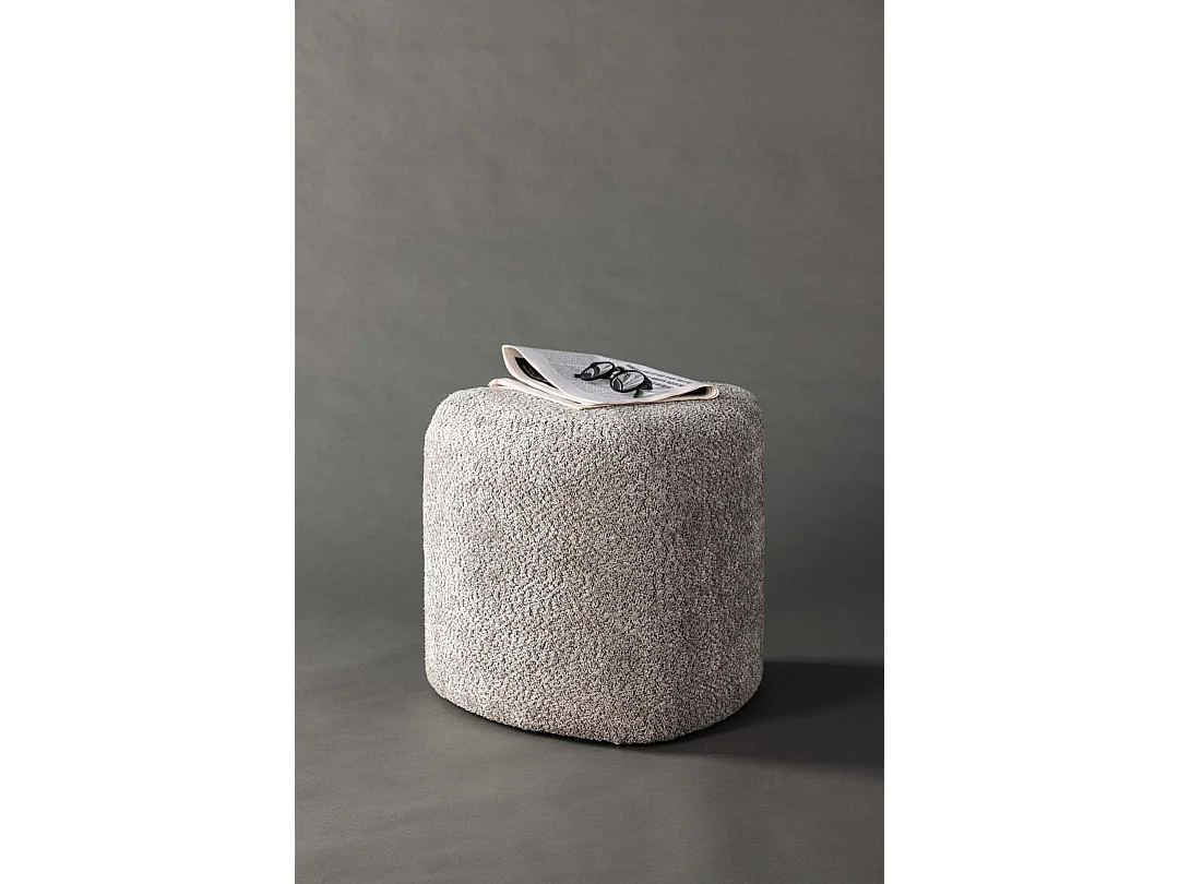 Peg pouf Ø46cm gris.