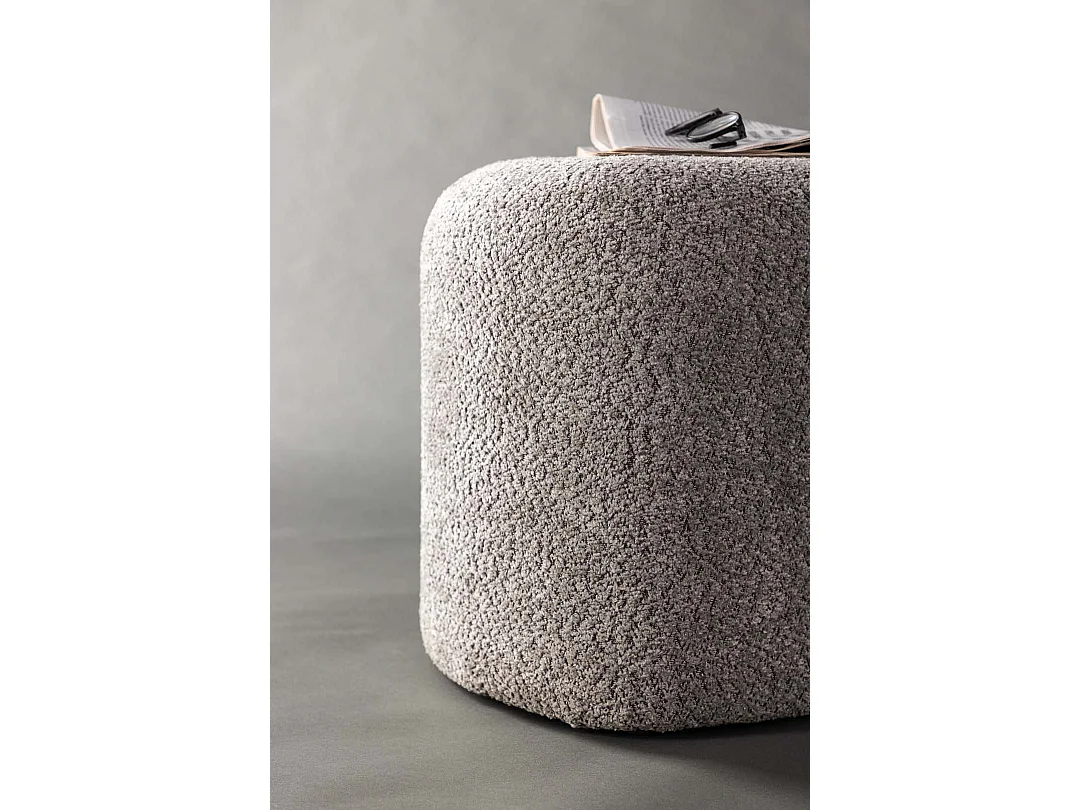 Peg pouf Ø46cm gris.