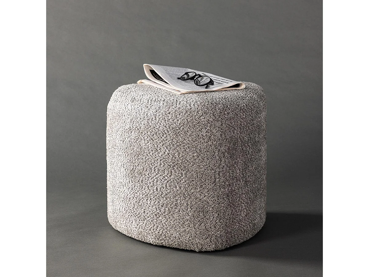 Peg Pouf Ø46cm grau.