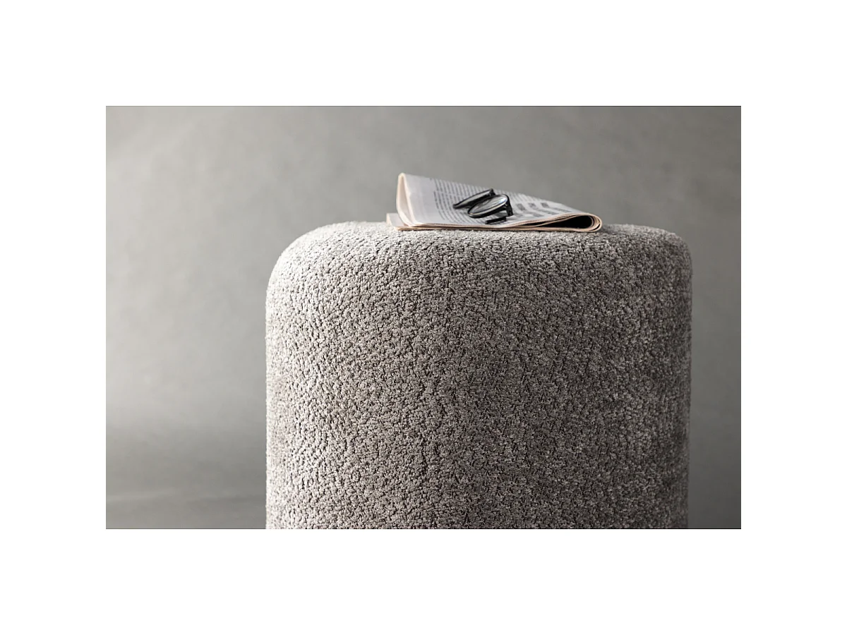Peg Pouf Ø46cm grau.