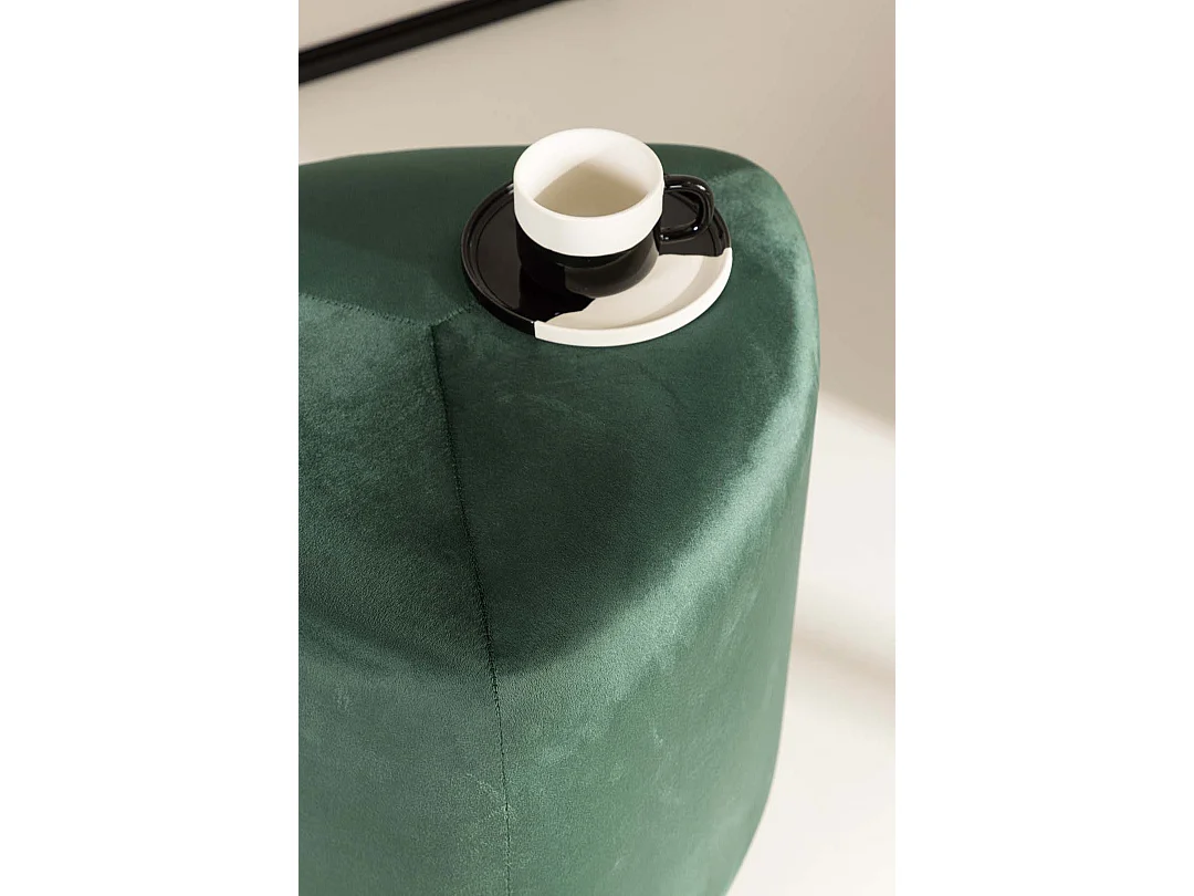Peg poef Ø46cm velours groen.