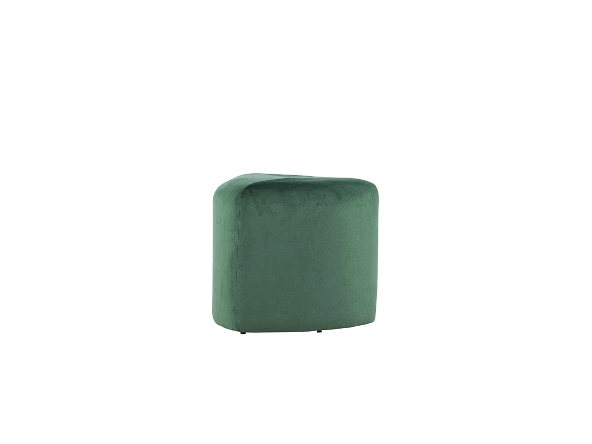 Pouf Peg Ø46cm velluto verde.