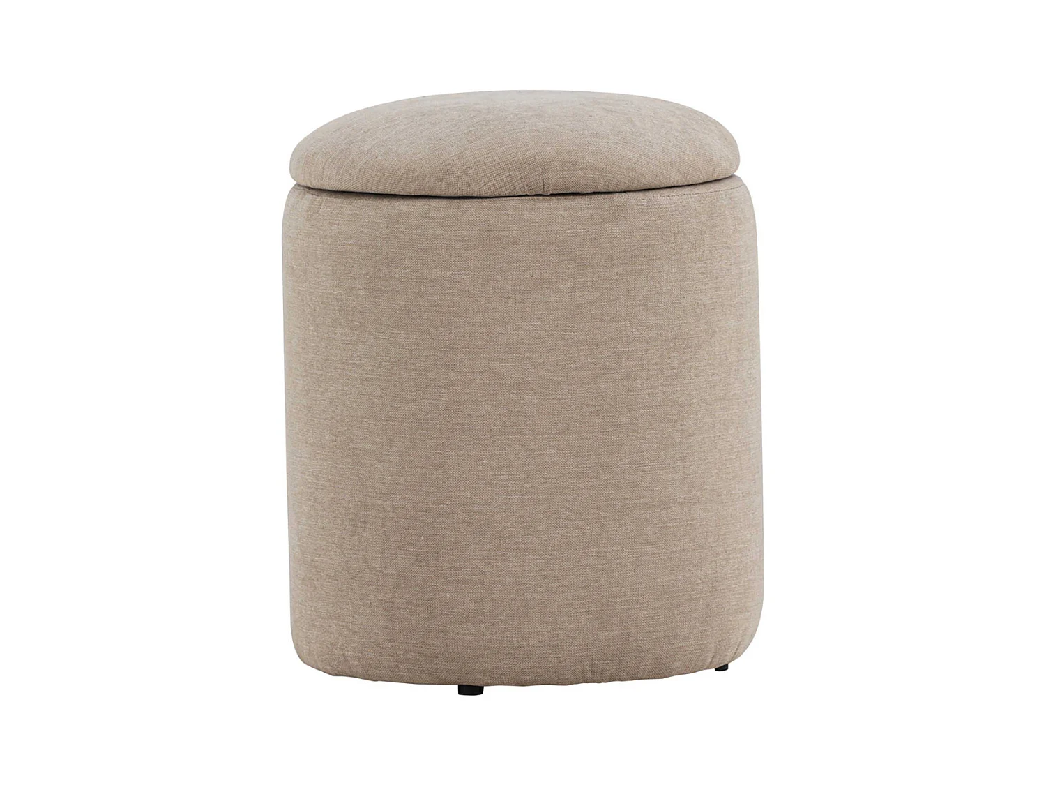 Pouf Coffre en Tissu "Limpen" 40cm Beige