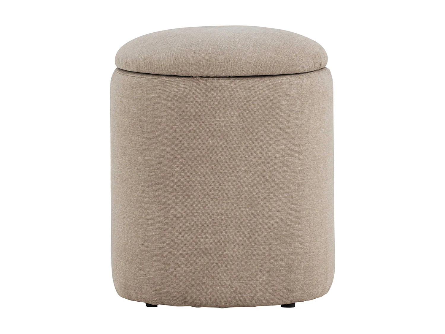 Pouf Coffre en Tissu "Limpen" 40cm Beige