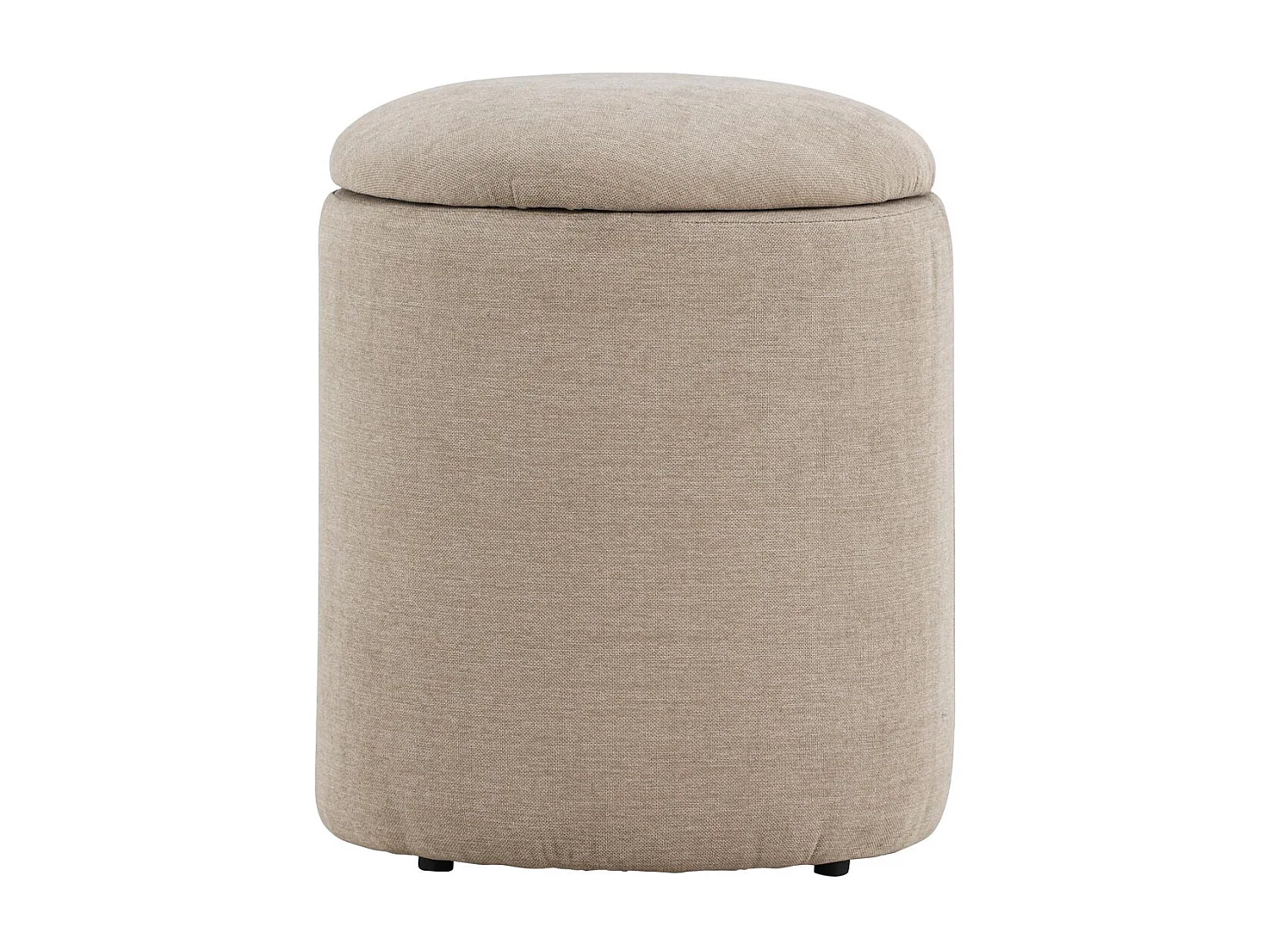 Pouf Coffre en Tissu "Limpen" 40cm Beige